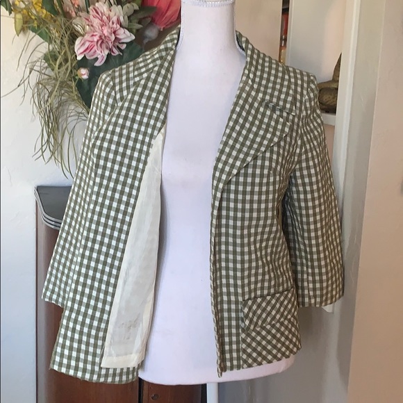 Vintage Roos Atkins Green Seersucker Blazer - Picture 5 of 6